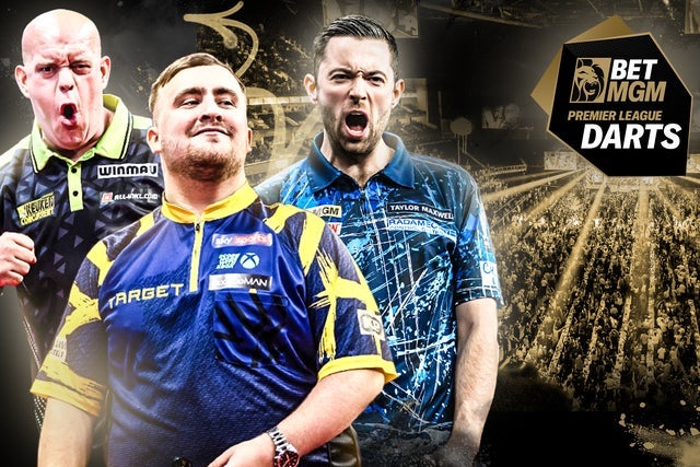 2026 BetMGM Premier League Darts event image at The Brighton Centre, Kings Road, Brighton