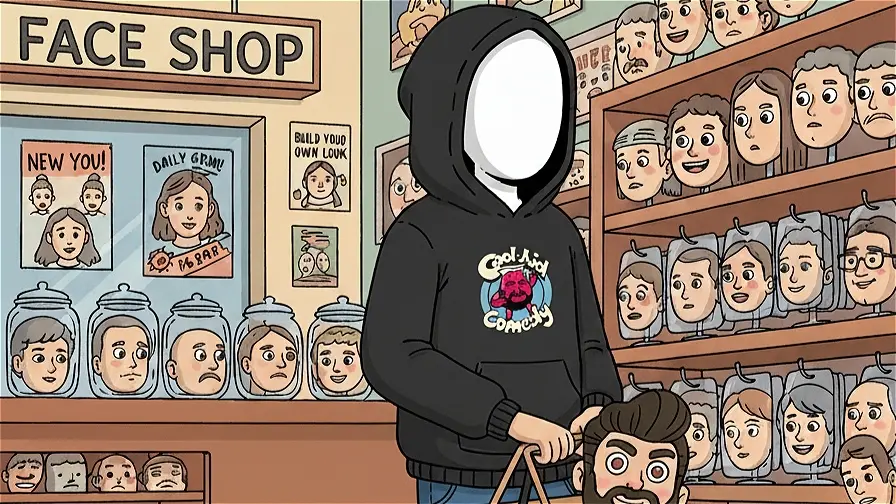 A Man Went Into A Shop To Buy A Face