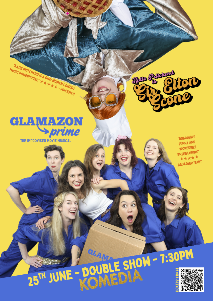 Glamazon Prime:The Improvised Musical and Katie Pritchard as Sir Elton Scone