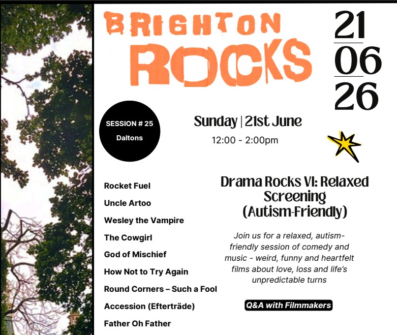 Drama Rocks VI: Relaxed Screening (Autism-Friendly) event image at Madeira Dr, Lower Promenade, Brighton BN2 1TB